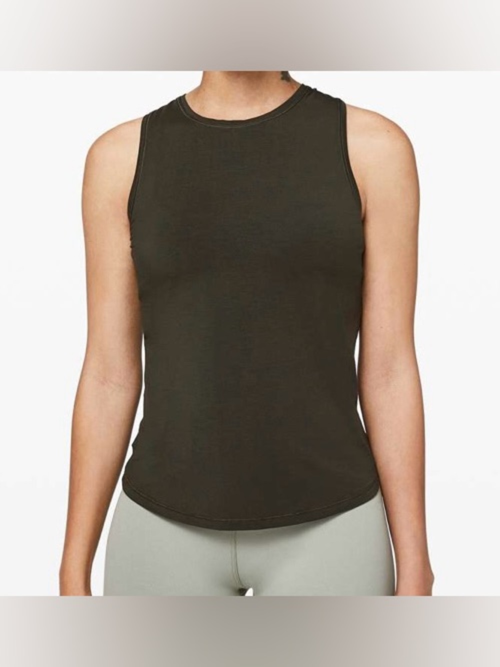 Lululemon Deep Stretch Tank Dark Olive Size 4